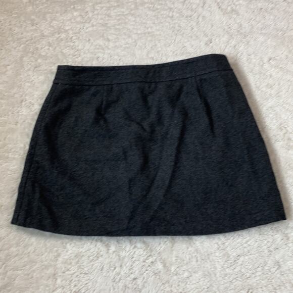 Gap grey wool blend classic button down mini skirt, size 6 - Picture 3 of 10